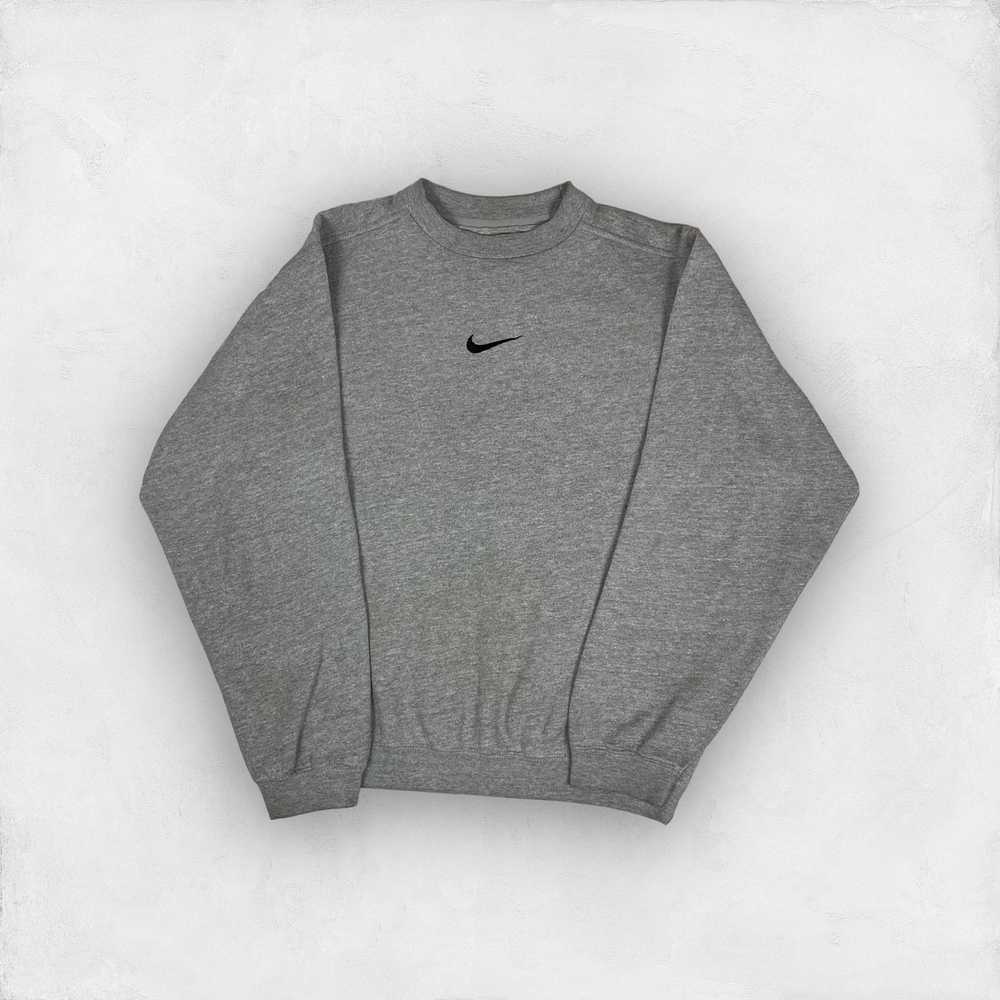 Nike × Vintage Nike Heather Gray Cotton Fleece Li… - image 1