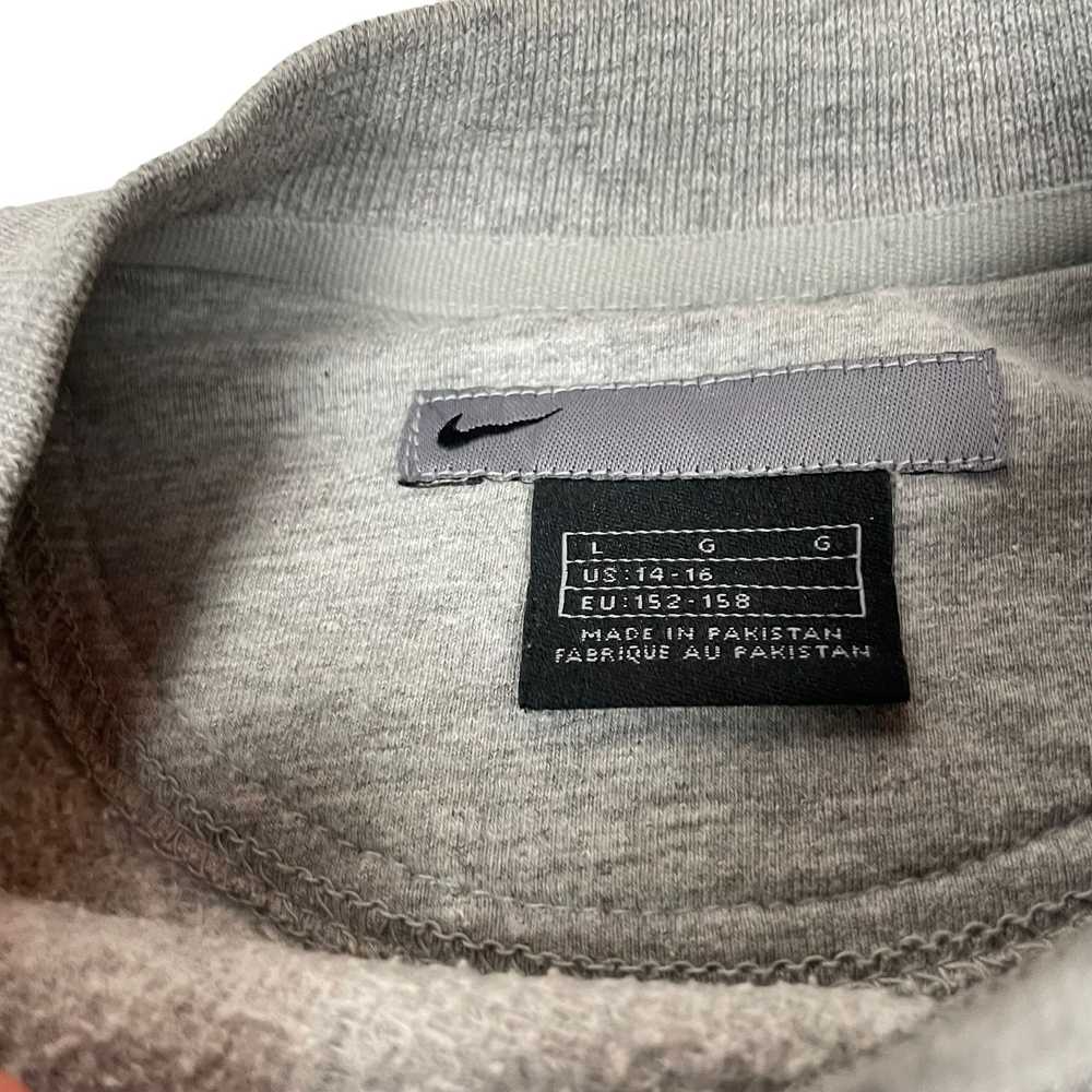 Nike × Vintage Nike Heather Gray Cotton Fleece Li… - image 9