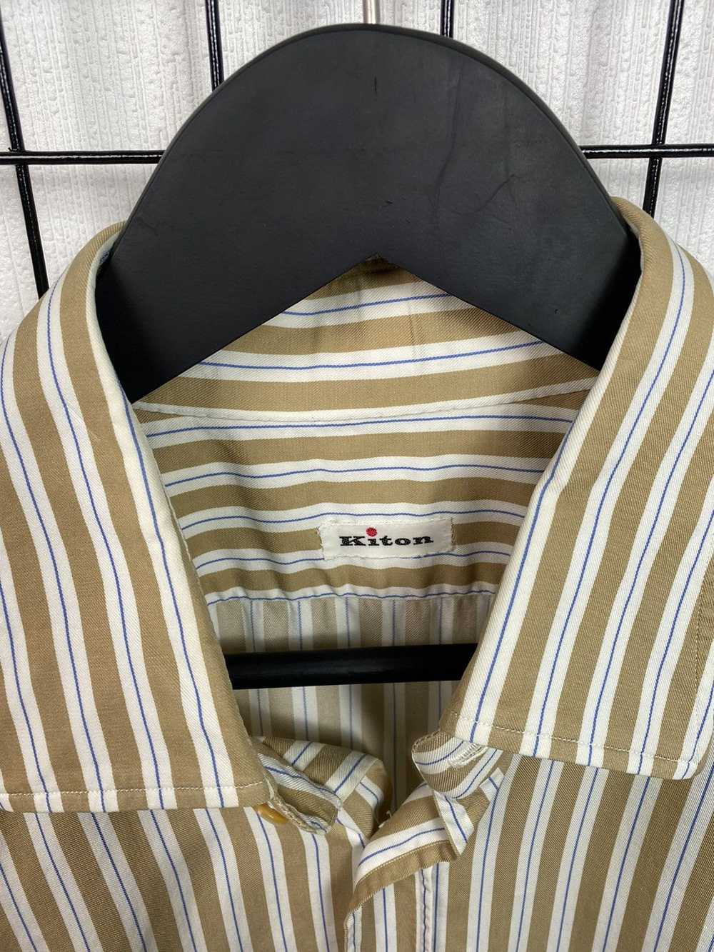 Kiton Kiton Napoli Striped Button Down Shirt Men’… - image 11