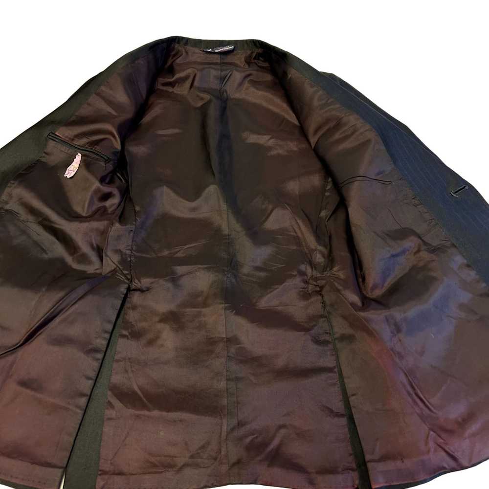 Unkwn Vintage 70's Men's BLACK Sport Coat MoD DIS… - image 4