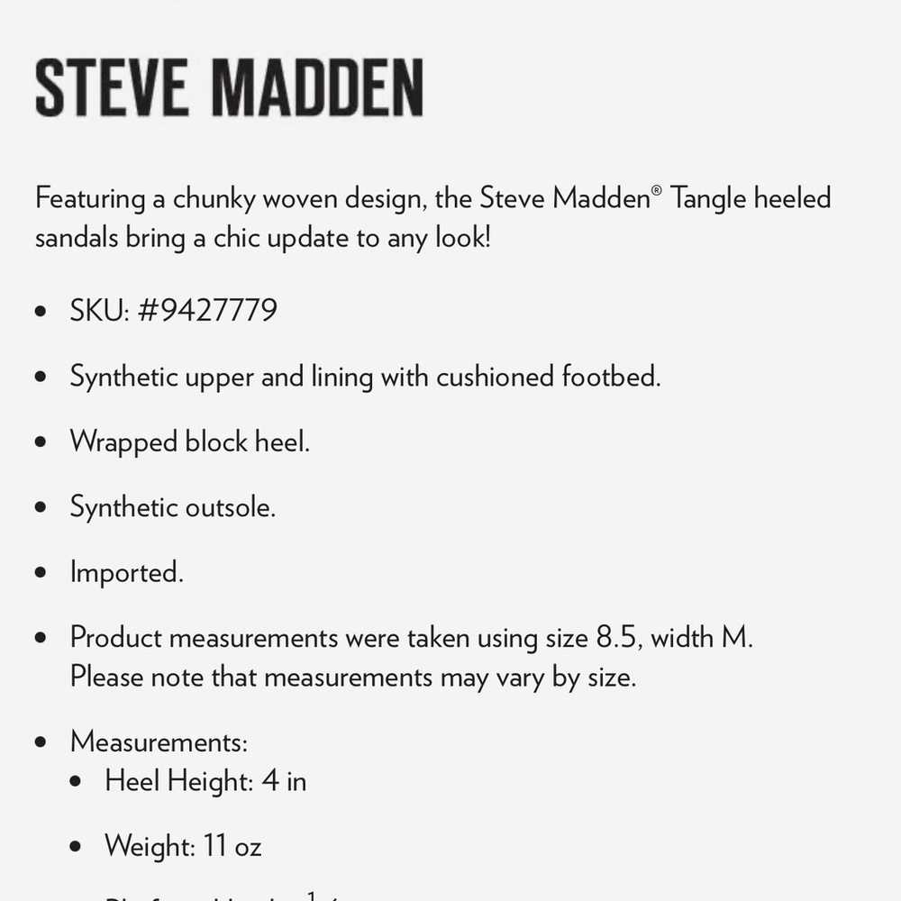 Steve Madden Tangle Platform Sandals Black 8.5 - image 10