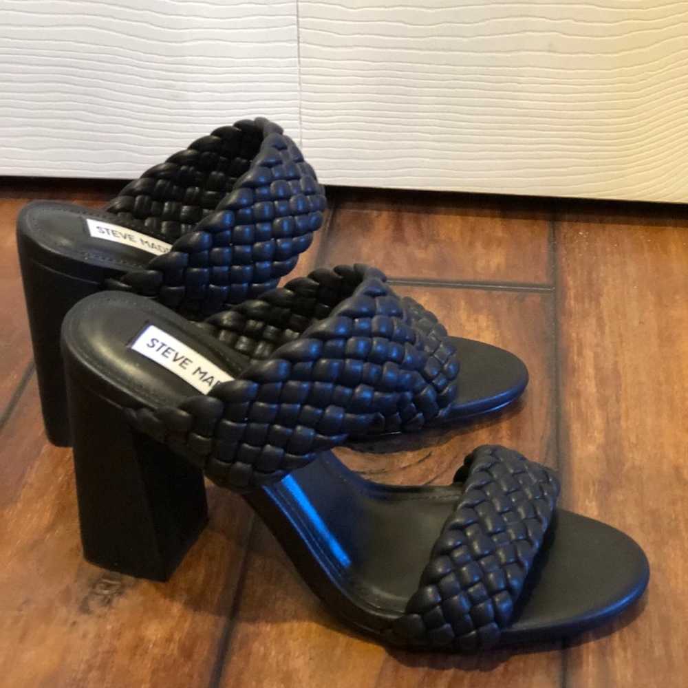 Steve Madden Tangle Platform Sandals Black 8.5 - image 1