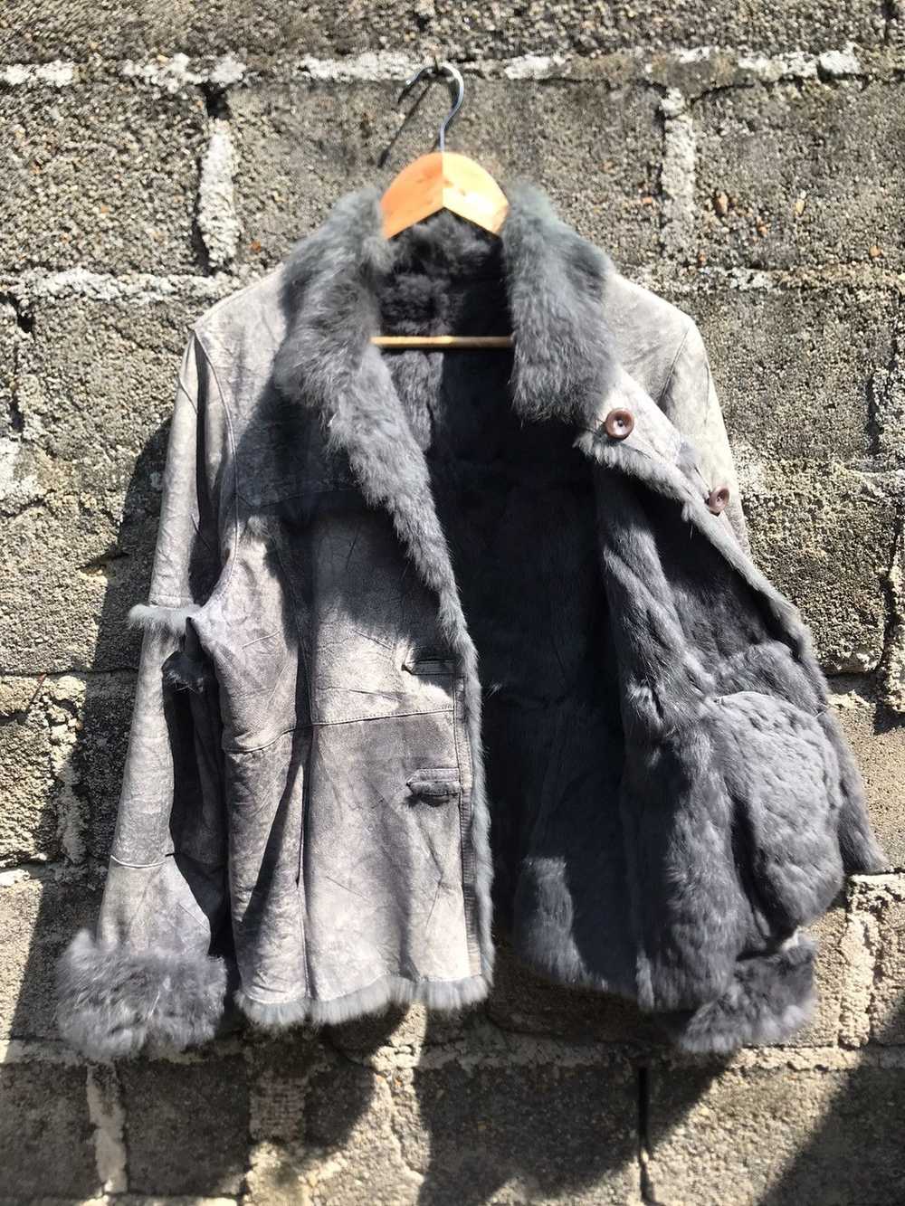 Japanese Brand × Leather × Mink Fur Coat Vintage … - image 5