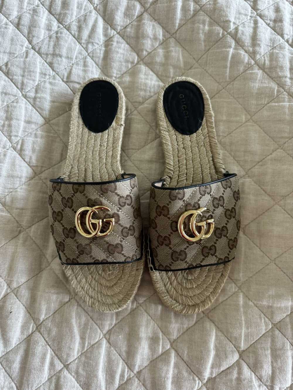 Gucci GG Matelasse Canvas Espadrille Sandal - image 1