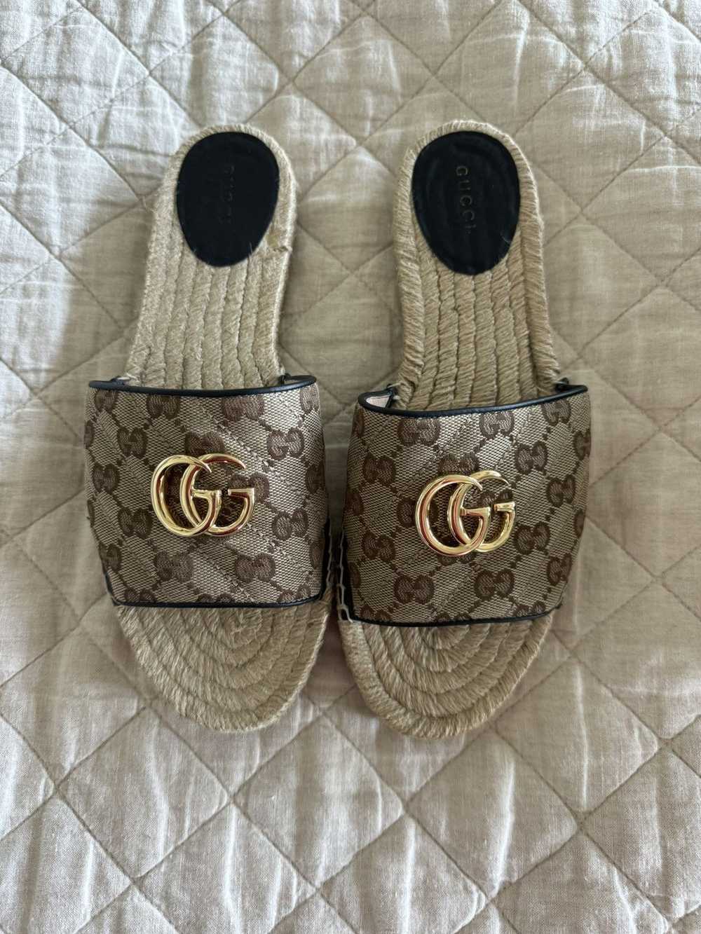 Gucci GG Matelasse Canvas Espadrille Sandal - image 2