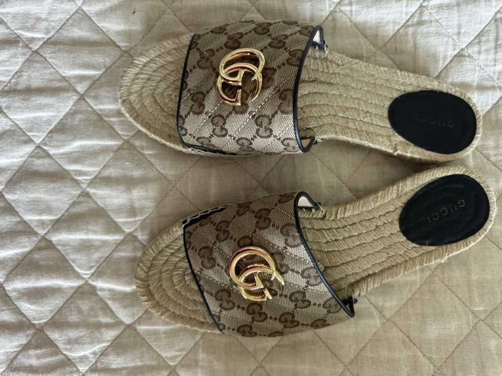 Gucci GG Matelasse Canvas Espadrille Sandal - image 7
