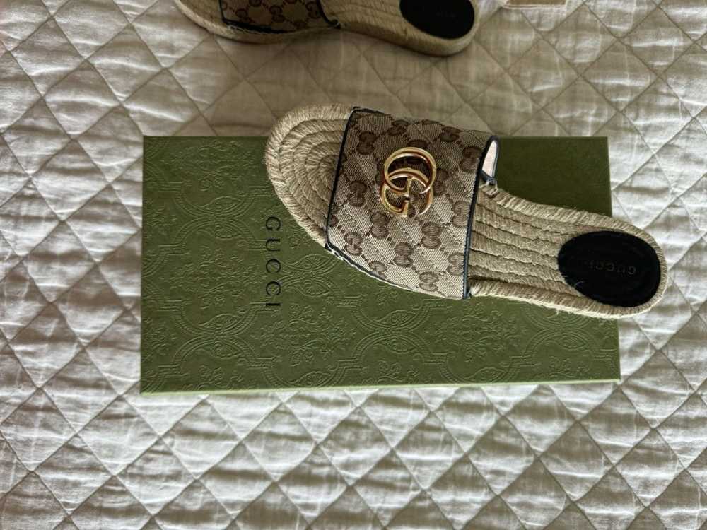 Gucci GG Matelasse Canvas Espadrille Sandal - image 9