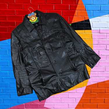 Leather Jacket × Streetwear × Vintage Vintage Bla… - image 1