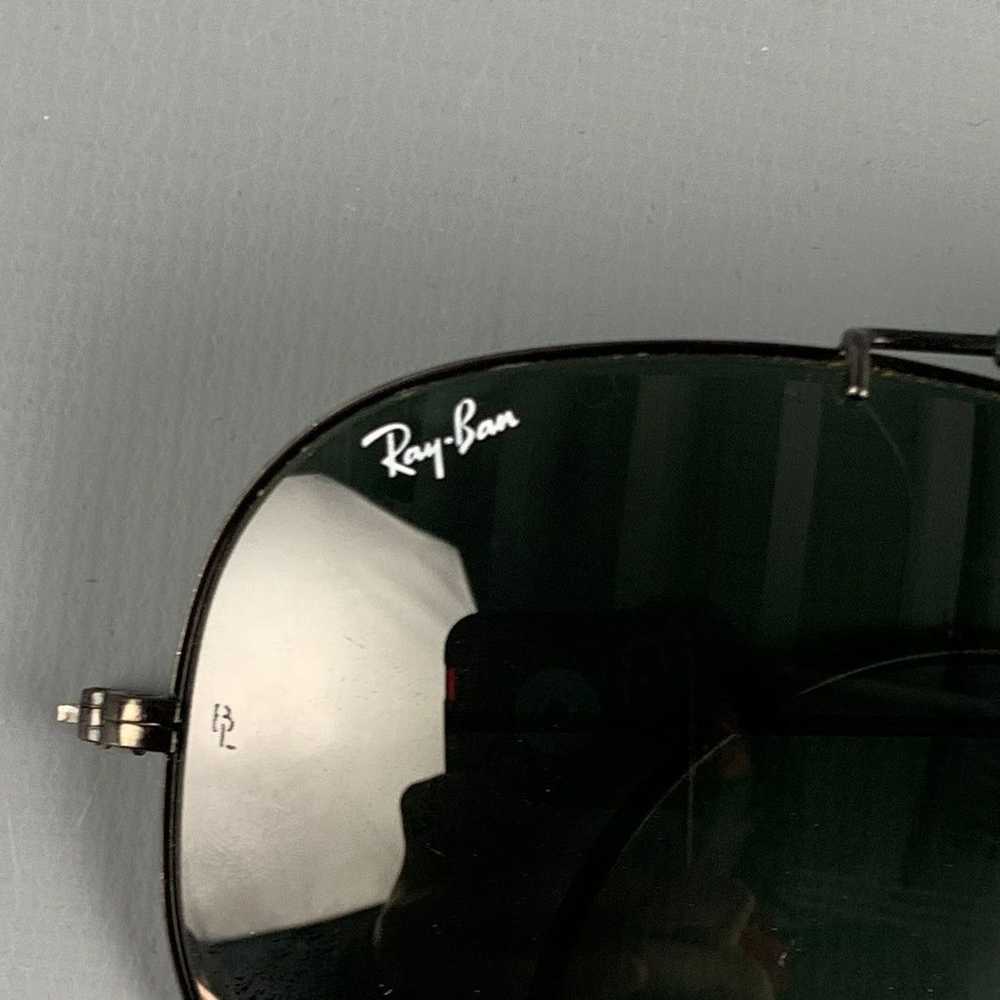 RayBan Black Metallic Aviator Sunglasses - image 7