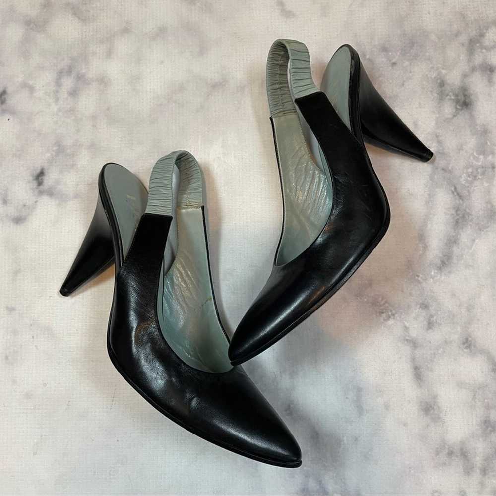 PRADA Slingback Cone Heel Leather Pumps - image 10