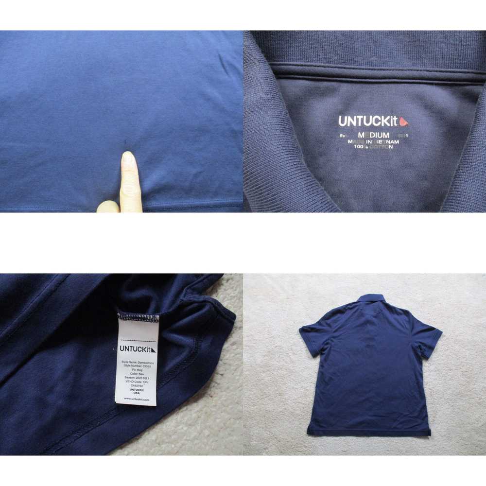 UNTUCKit UNTUCKit Polo Shirt Mens Medium Blue Sho… - image 4