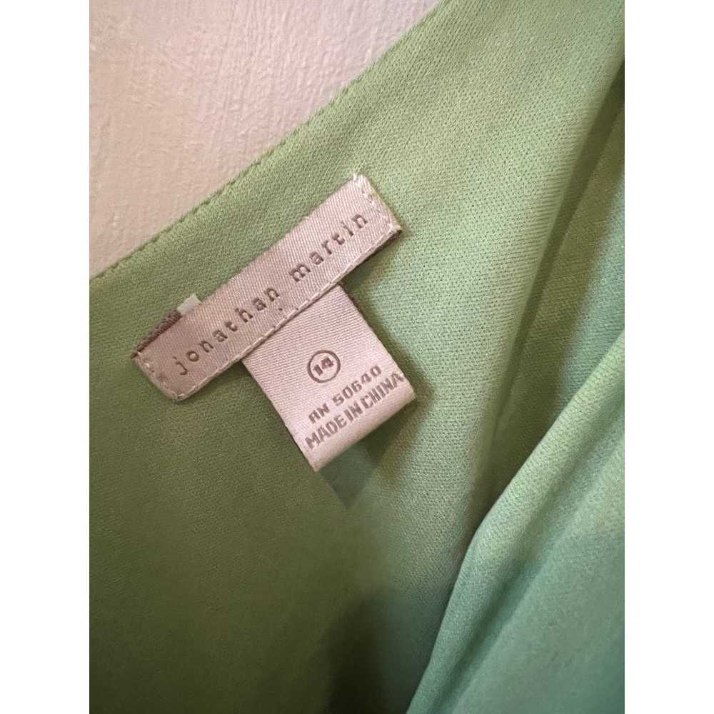 Jonathan Martin Empire waist silk midi dress Green - image 6