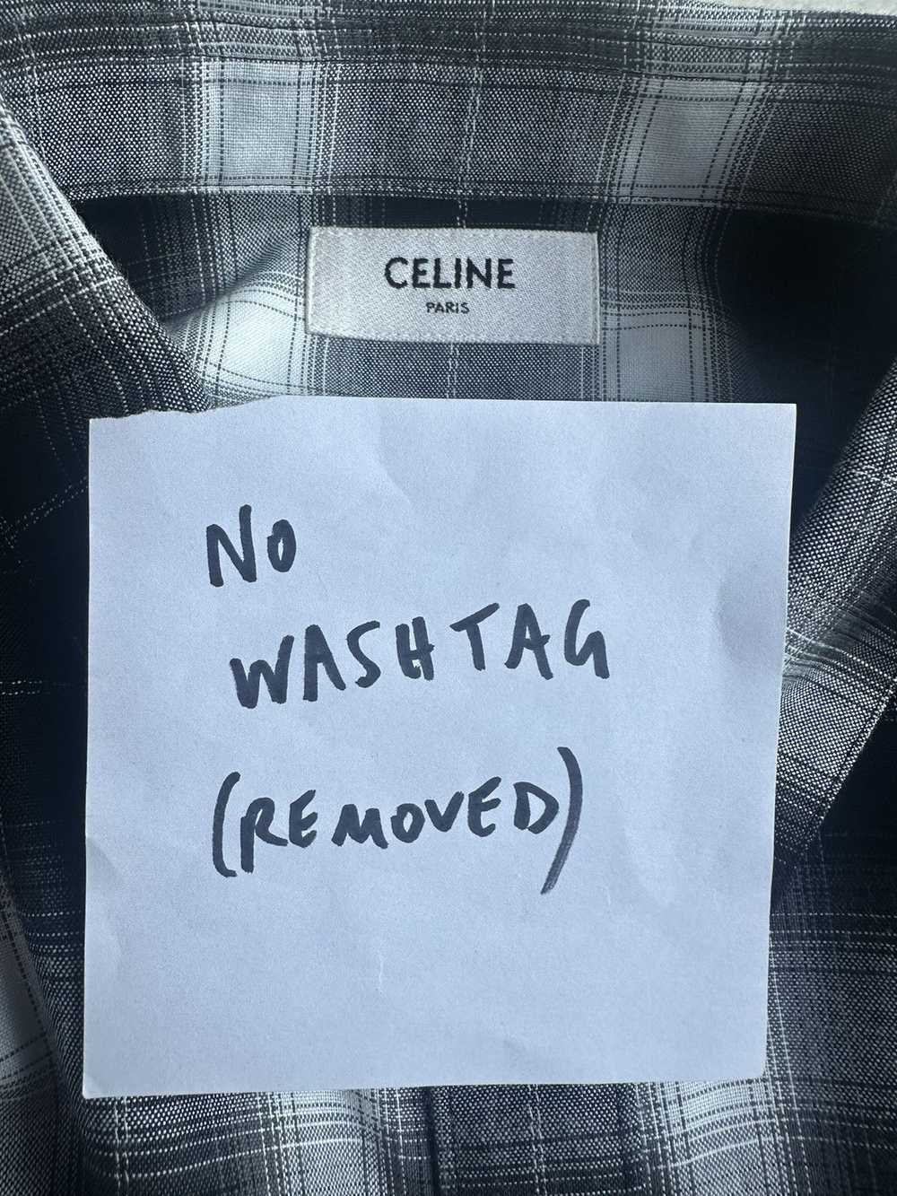 Celine SS19 Celine short sleeve flannel black whi… - image 11