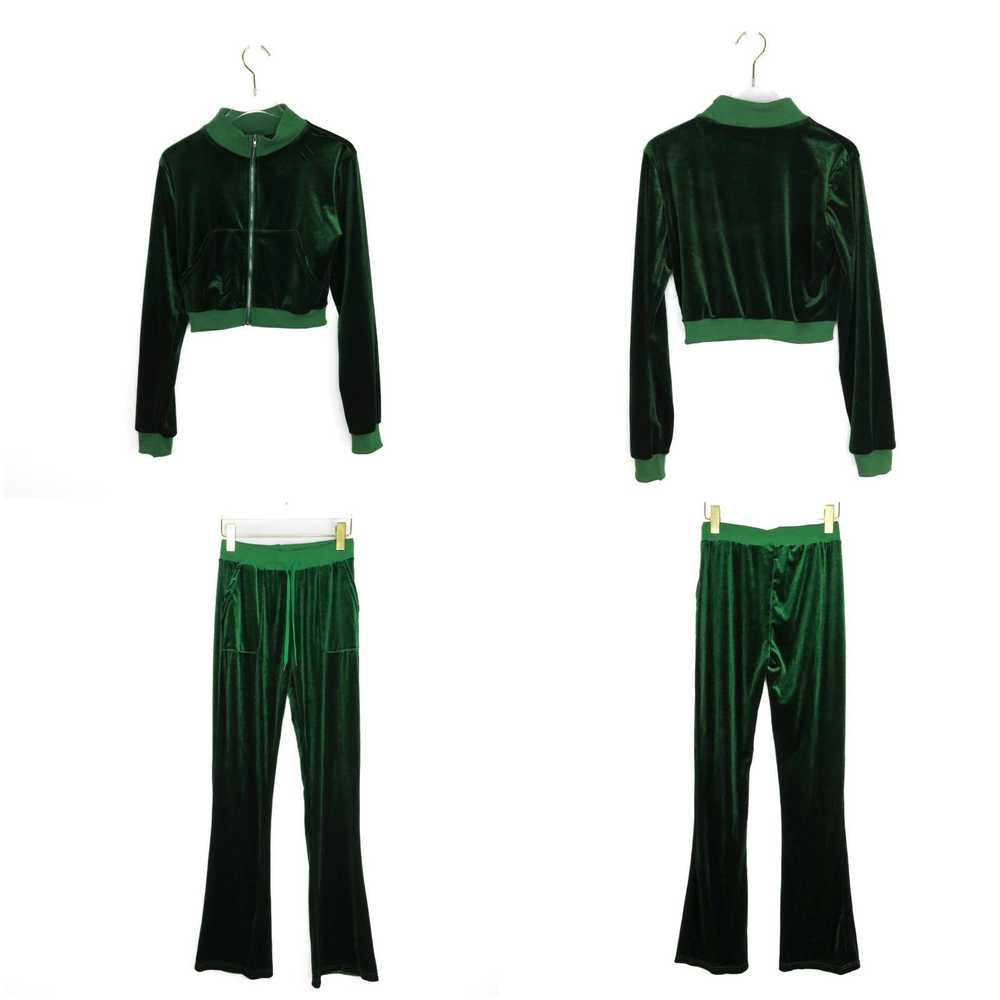Shein SHEIN Y2k Emerald Green Velour Tracksuit Sm… - image 9