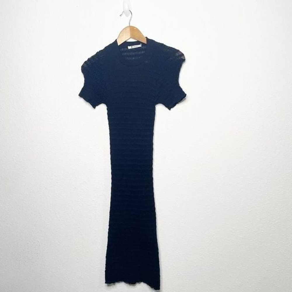 T By Alexander Wang Women’s Black Stretch Knit Mi… - image 1