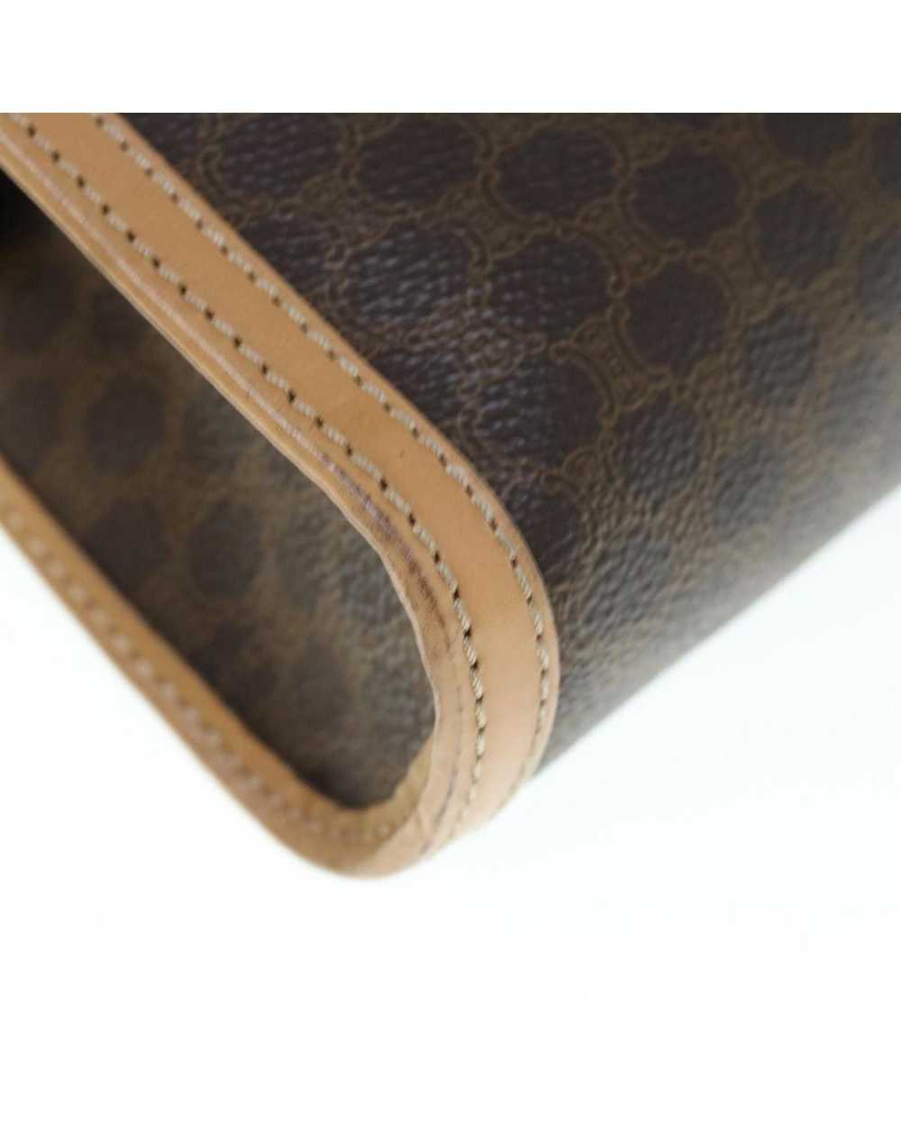 Celine Sophisticated Brown Canvas Clutch Handbag … - image 10