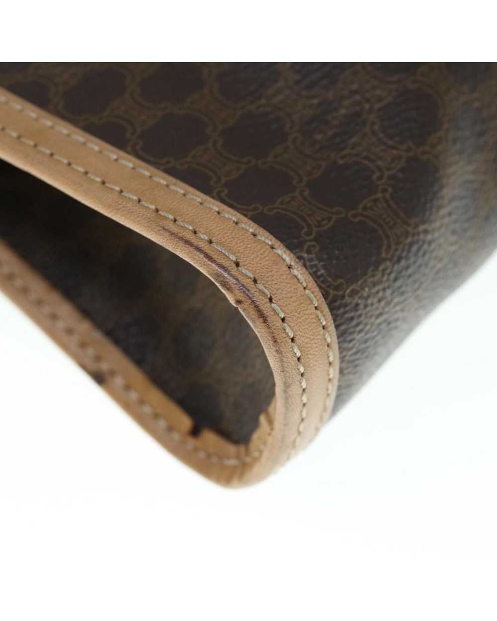 Celine Sophisticated Brown Canvas Clutch Handbag … - image 8