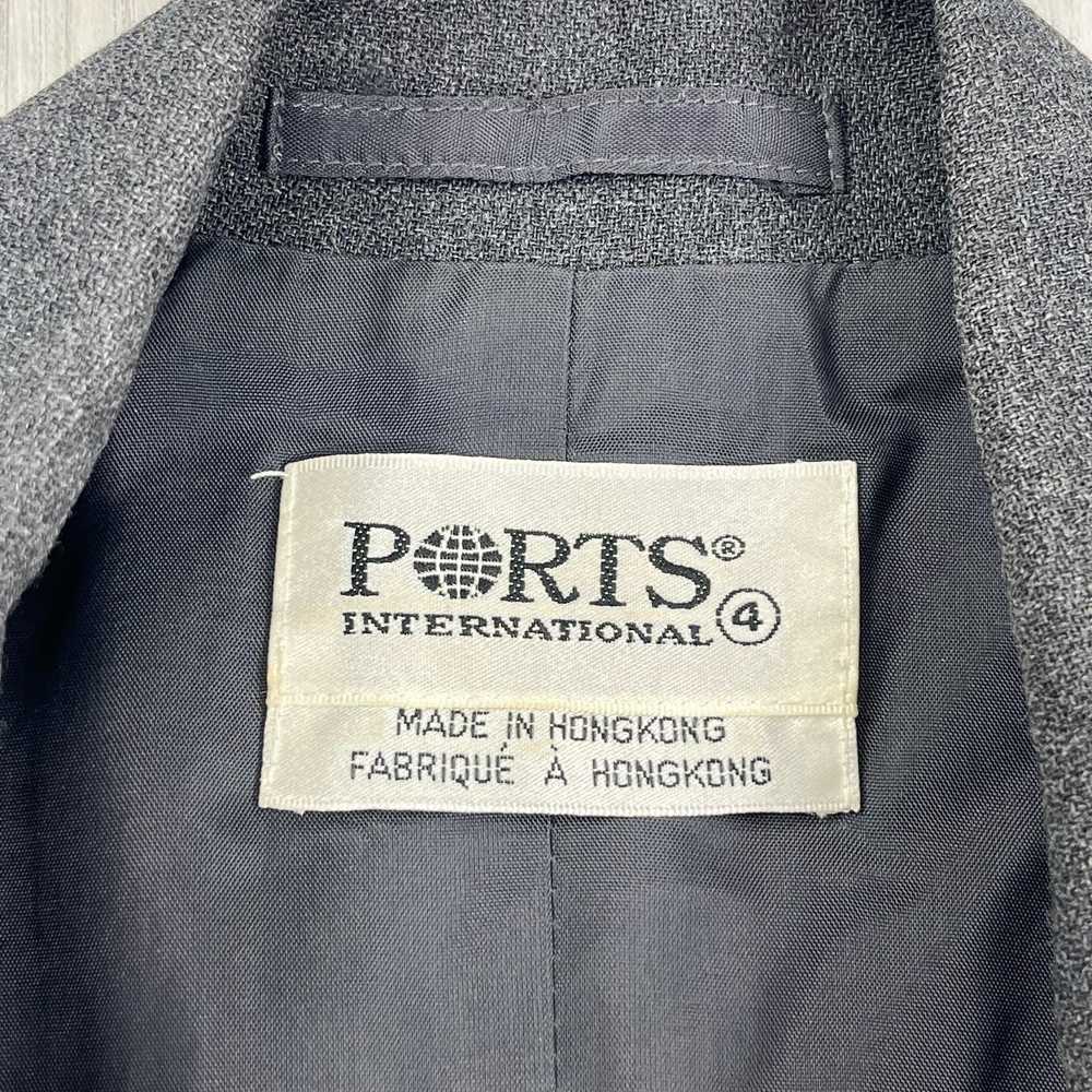 Vintage Ports International Gray Double Breasted … - image 5