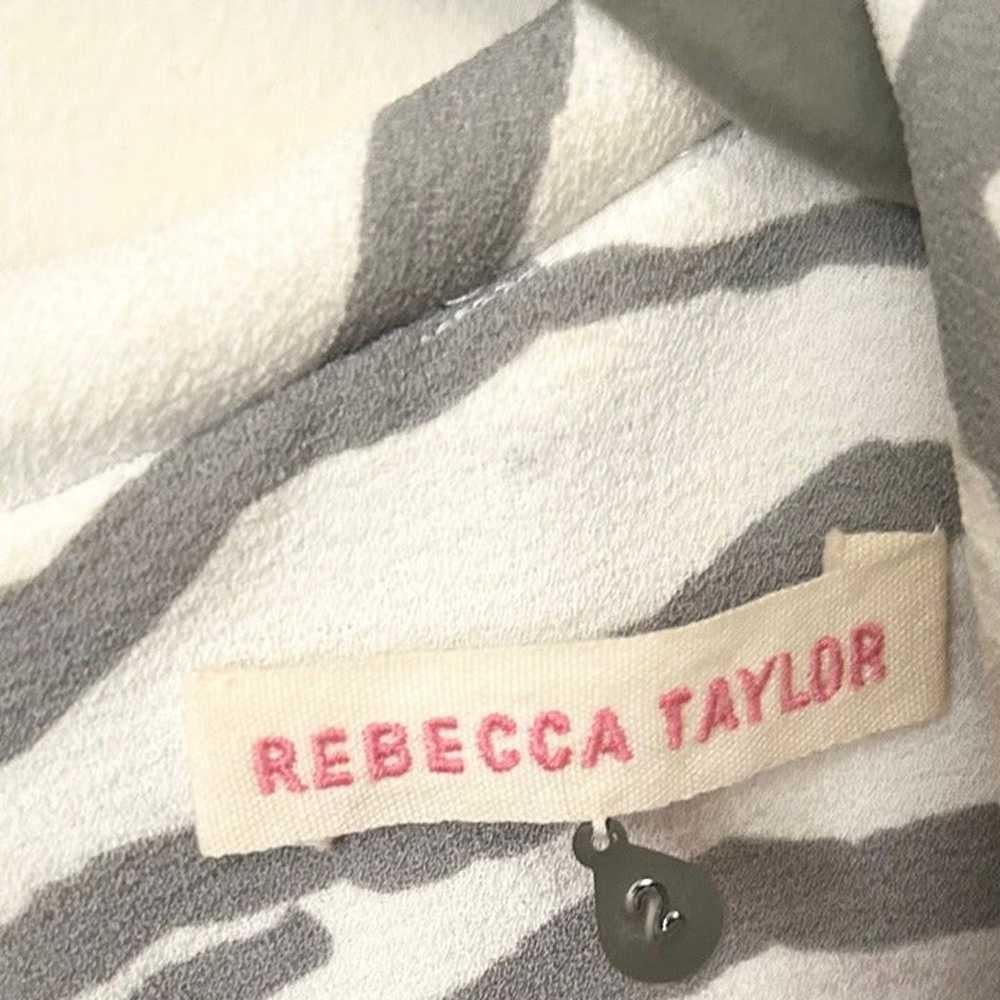 Rebecca Taylor Gray/White Zebra Print Pleated Hal… - image 5
