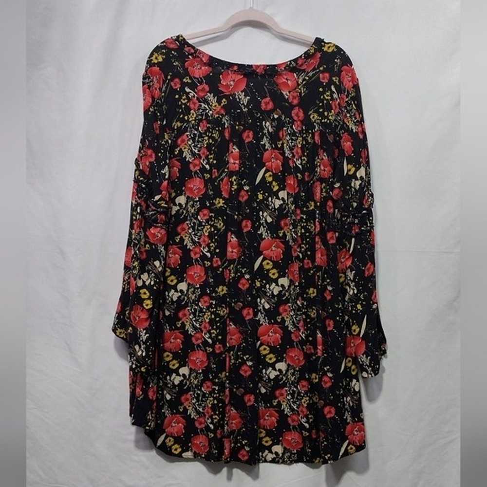 Umgee Floral Swing Dress Women's 2XL Black Red Bo… - image 5