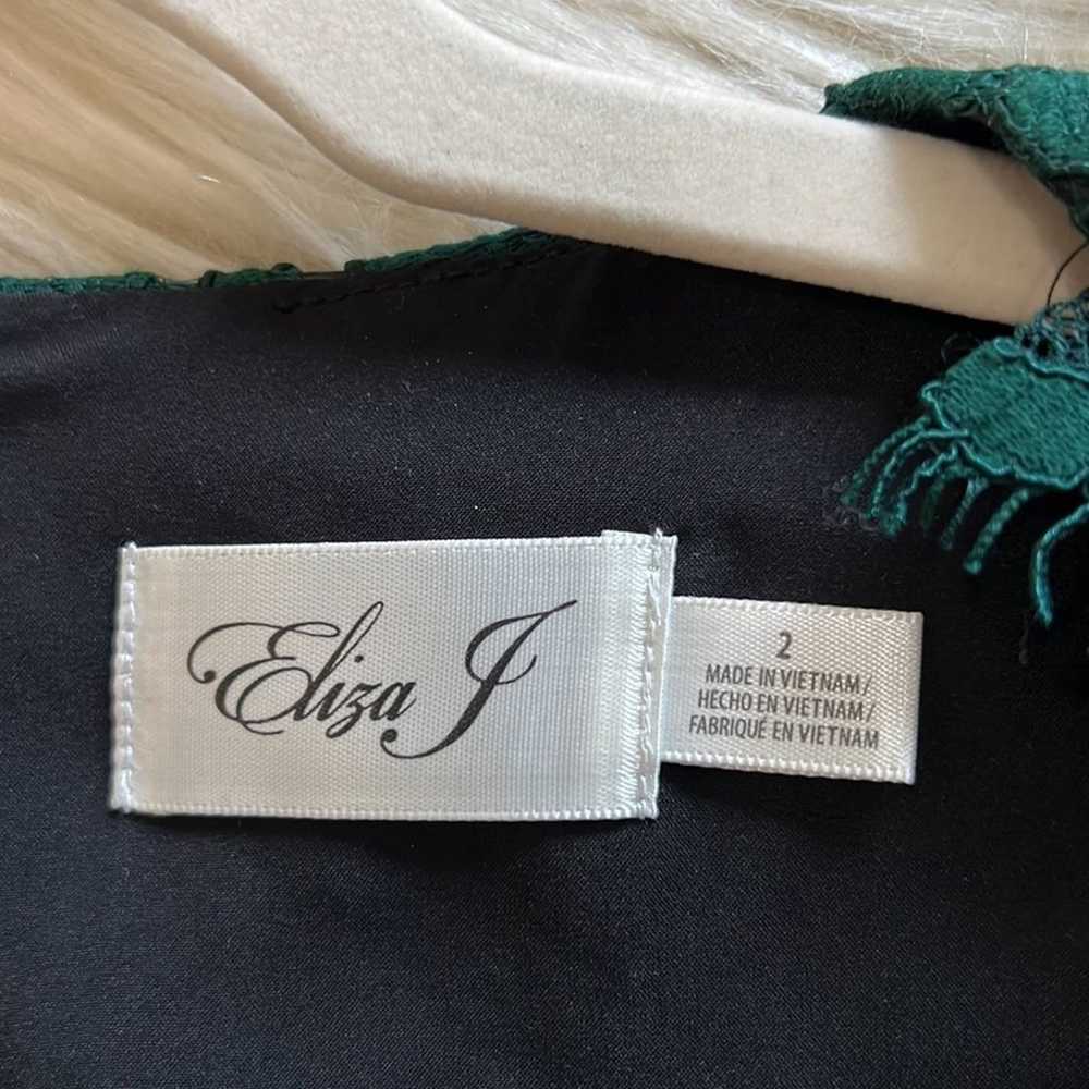 Eliza J Bell Sleeve Lace Cocktail Dress size 2 gr… - image 10