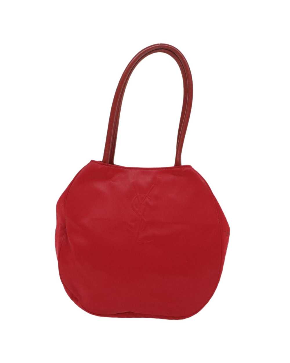 Yves Saint Laurent Red Leather Shoulder Bag with … - image 2