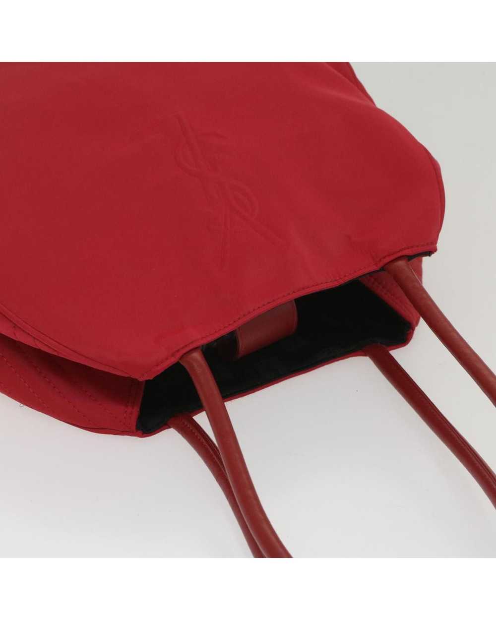 Yves Saint Laurent Red Leather Shoulder Bag with … - image 6