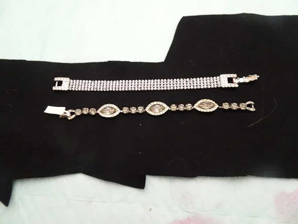 Set of Two Crystal Bracelets, Signed Weiss and Sw… - image 3