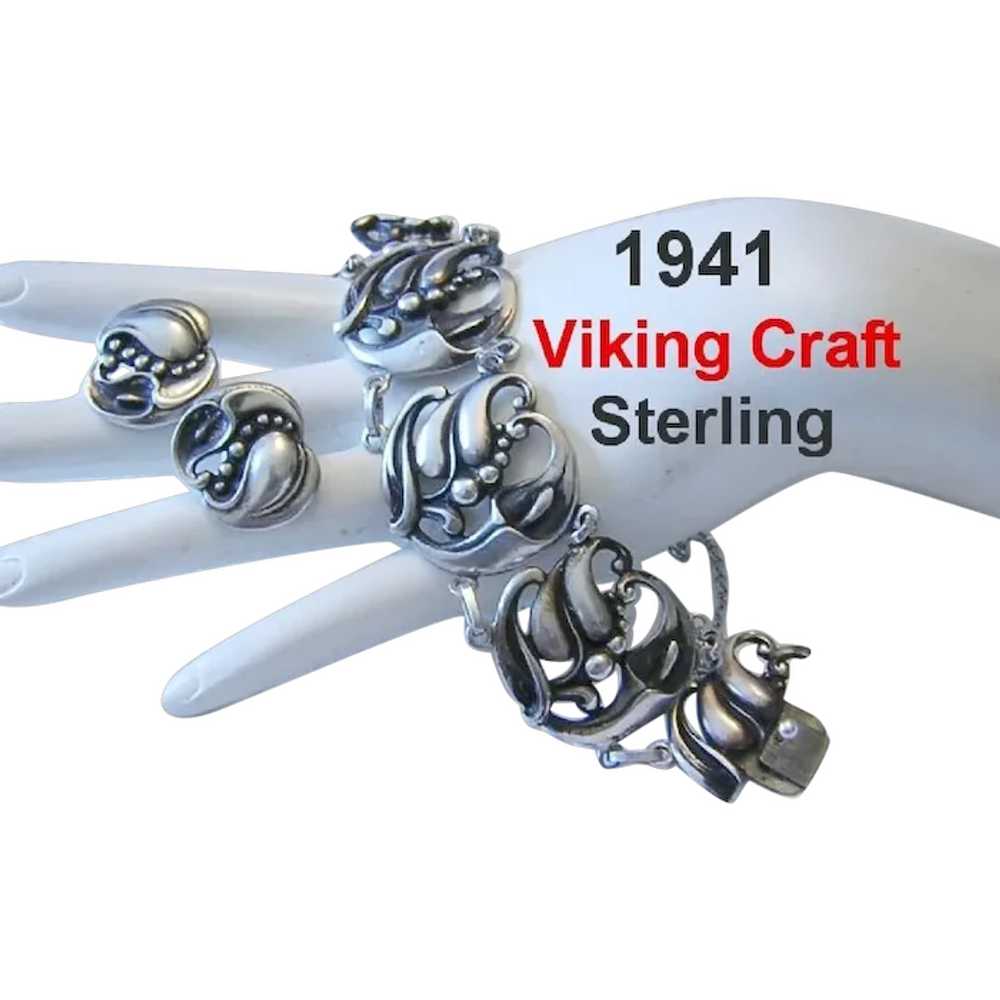 1941 VIKING CRAFT Sterling Silver Stylized CALLA … - image 1