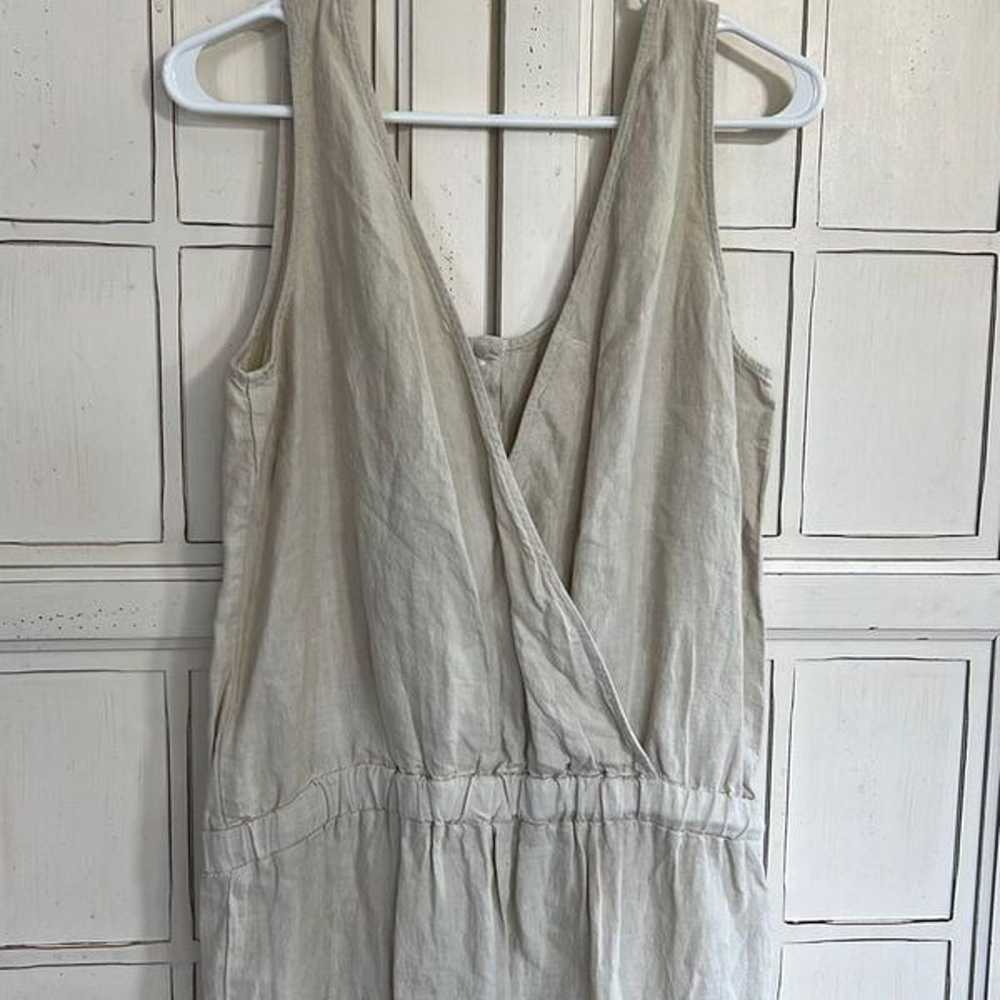 Cloth & Stone size large off white linen jumpsuit - image 3