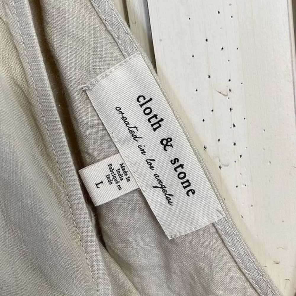 Cloth & Stone size large off white linen jumpsuit - image 4
