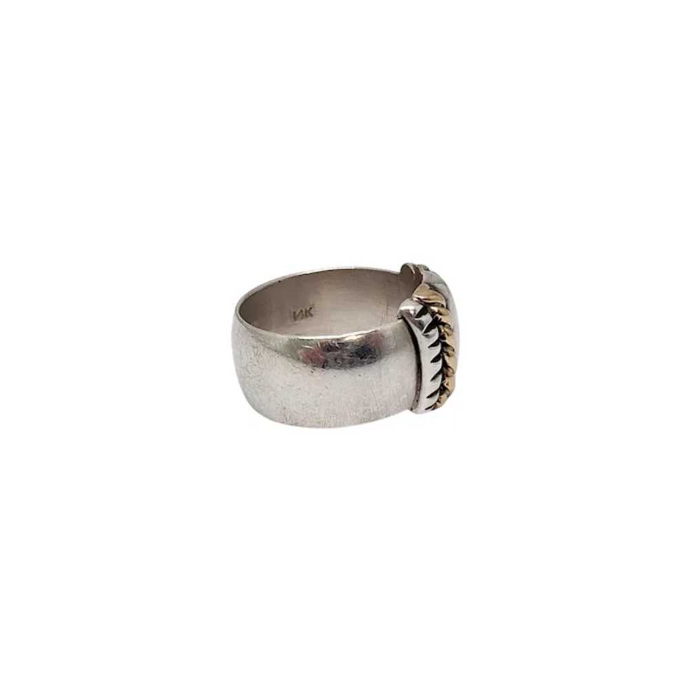 Native American Mike Smith Sterling Silver 14K Ba… - image 4