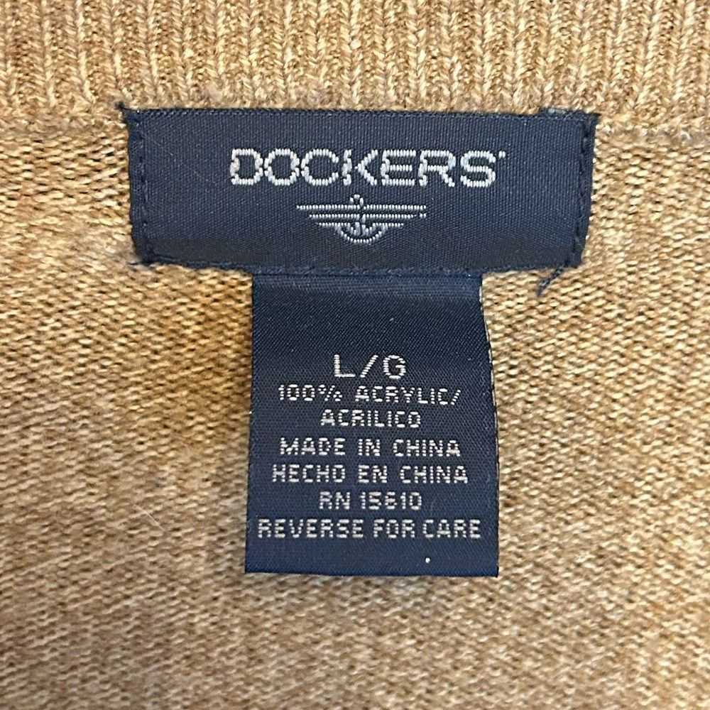 Dockers Dockers Tan V-Neck Long Sleeve Sweater La… - image 3