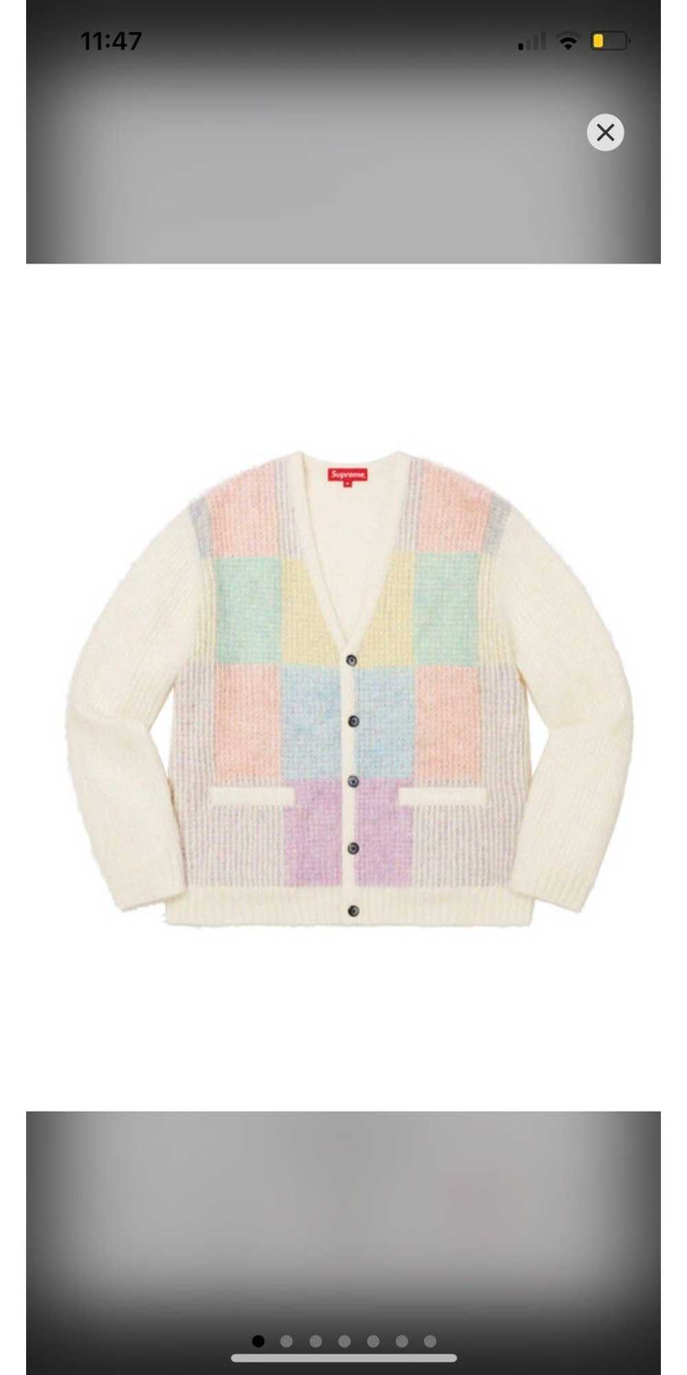 Supreme Supreme Brushed Grid Mohair Cardigan SS22 - image 1