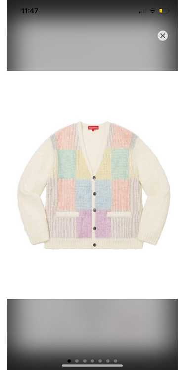 Supreme Supreme Brushed Grid Mohair Cardigan SS22 - image 1