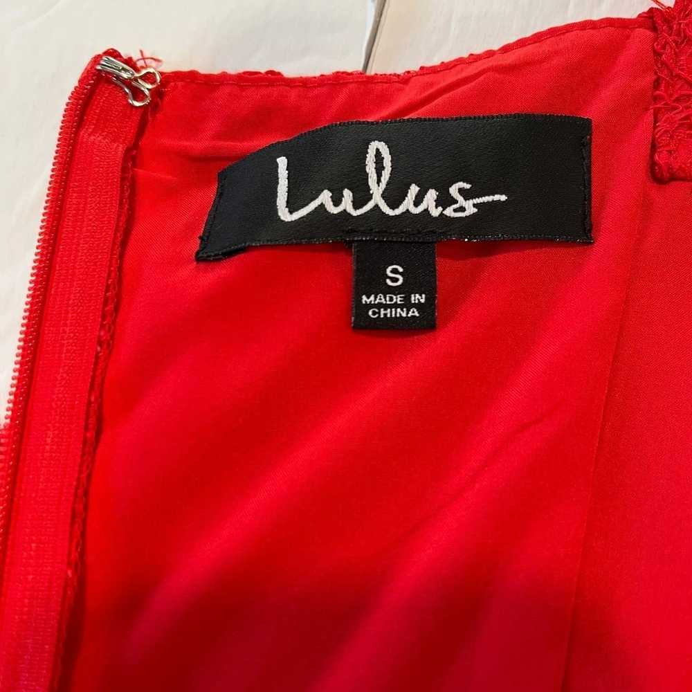 Lulus Meg Red Lace Sleeveless Tulip Hem Dress SMA… - image 11