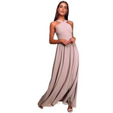 0561 Lulus Air of Romance Taupe Maxi Dress Size M… - image 1
