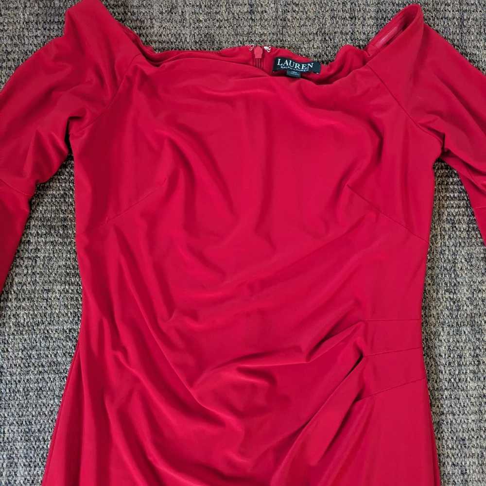 Lauren Ralph Lauren Womens 12 BelI Sleeve Dress R… - image 2