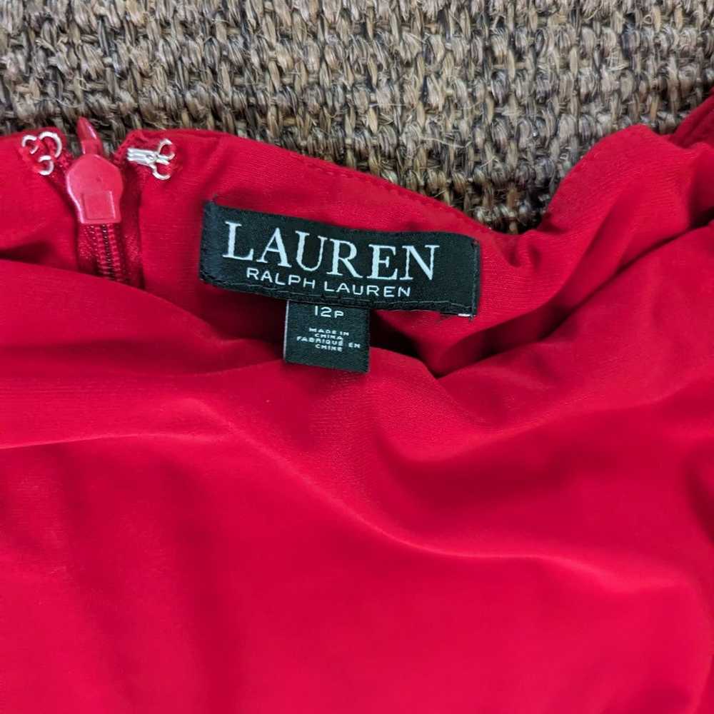 Lauren Ralph Lauren Womens 12 BelI Sleeve Dress R… - image 3