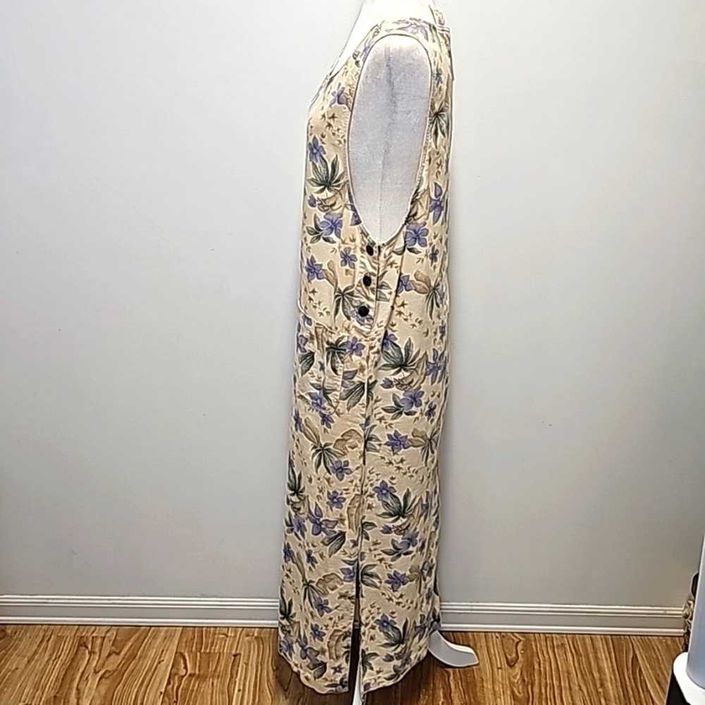 Erika Collection Linen Cotton Jumper Dress Cream … - image 4