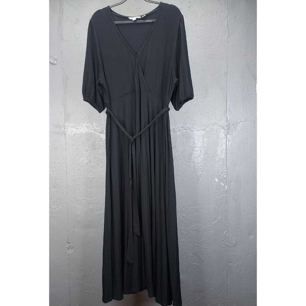 Boden Maxi Dress Women's 16/18 Black Surplice Wra… - image 2
