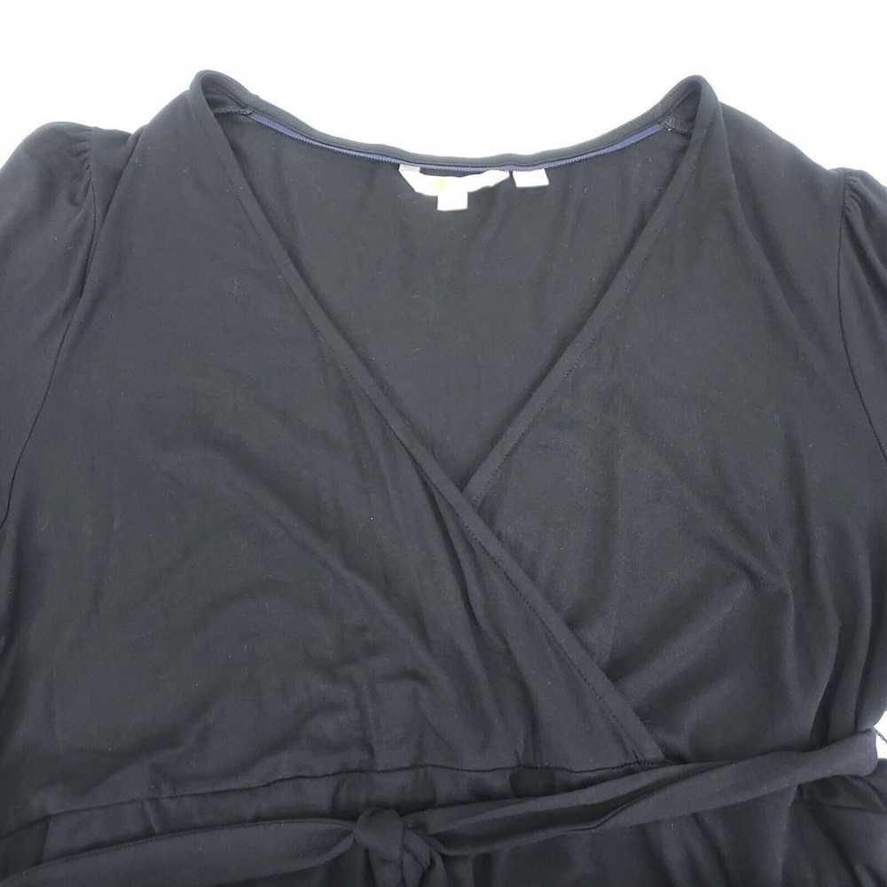 Boden Maxi Dress Women's 16/18 Black Surplice Wra… - image 4