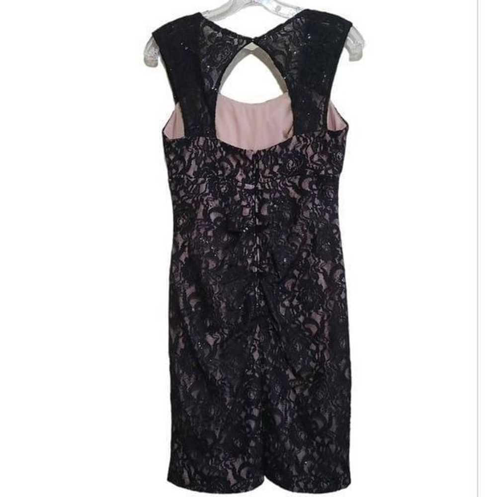 Cindy Black Lace Midi Dress Sz Medium - image 6