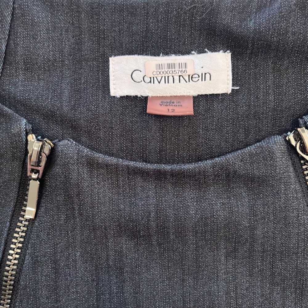 Calvin Klein Dark Blue Denim Double Zipper Sleeve… - image 10