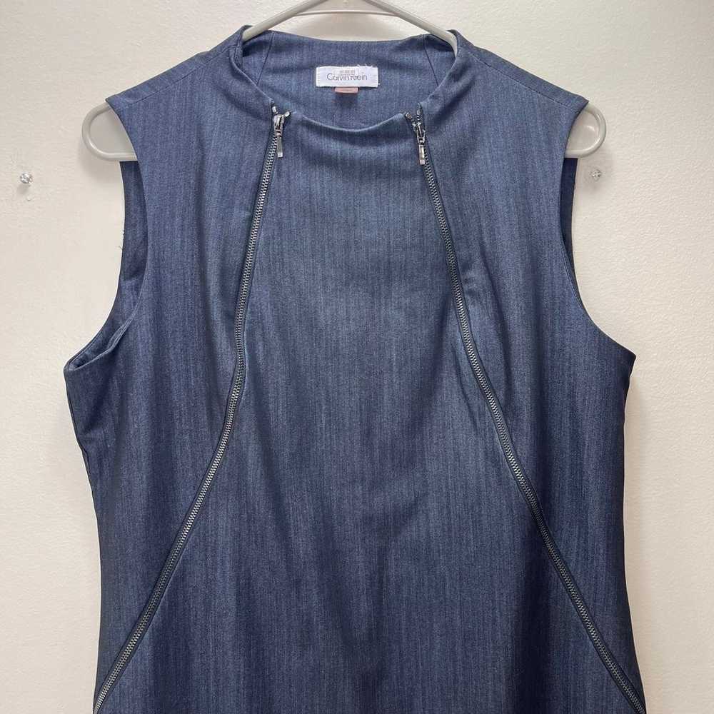 Calvin Klein Dark Blue Denim Double Zipper Sleeve… - image 6