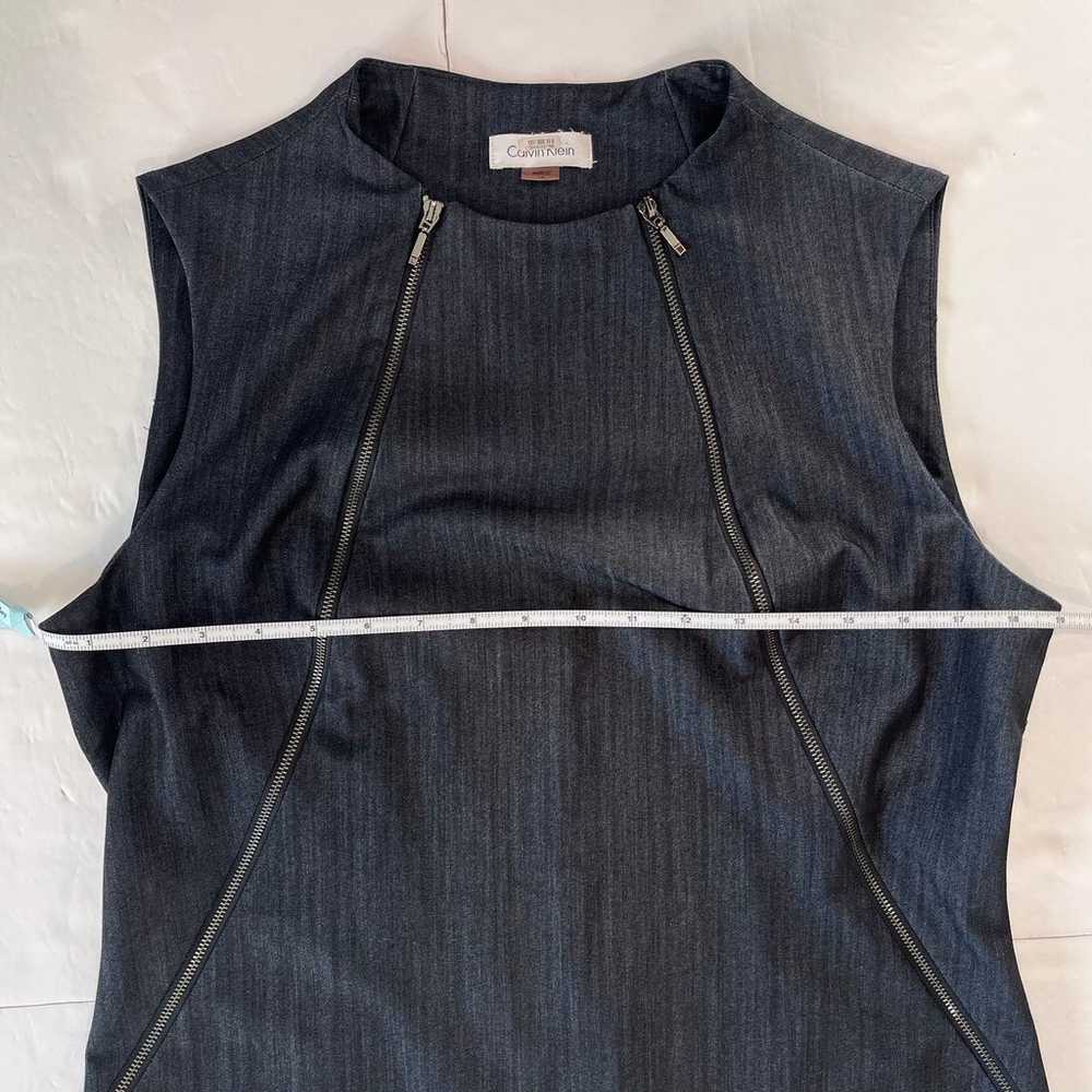 Calvin Klein Dark Blue Denim Double Zipper Sleeve… - image 8