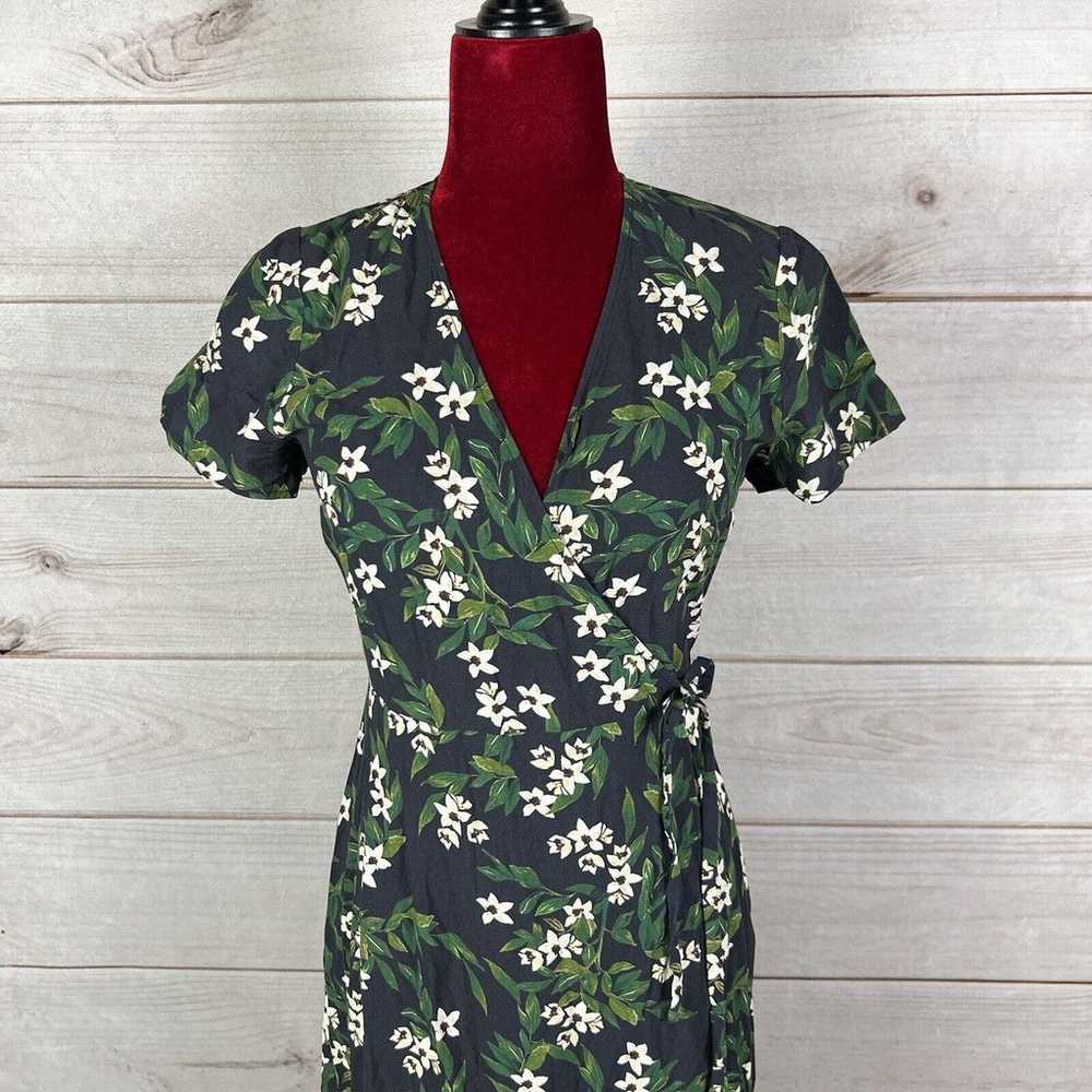 Marine Layer Emlyn Wrap Dress Midi Floral Print S… - image 2