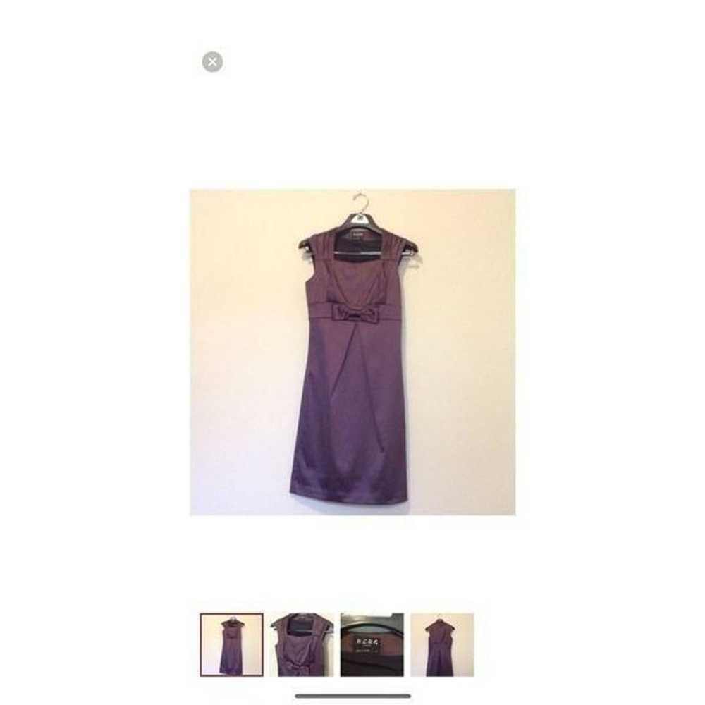 BCBG Women’s Size 10 Vintage Dress Brown Satin Sl… - image 1