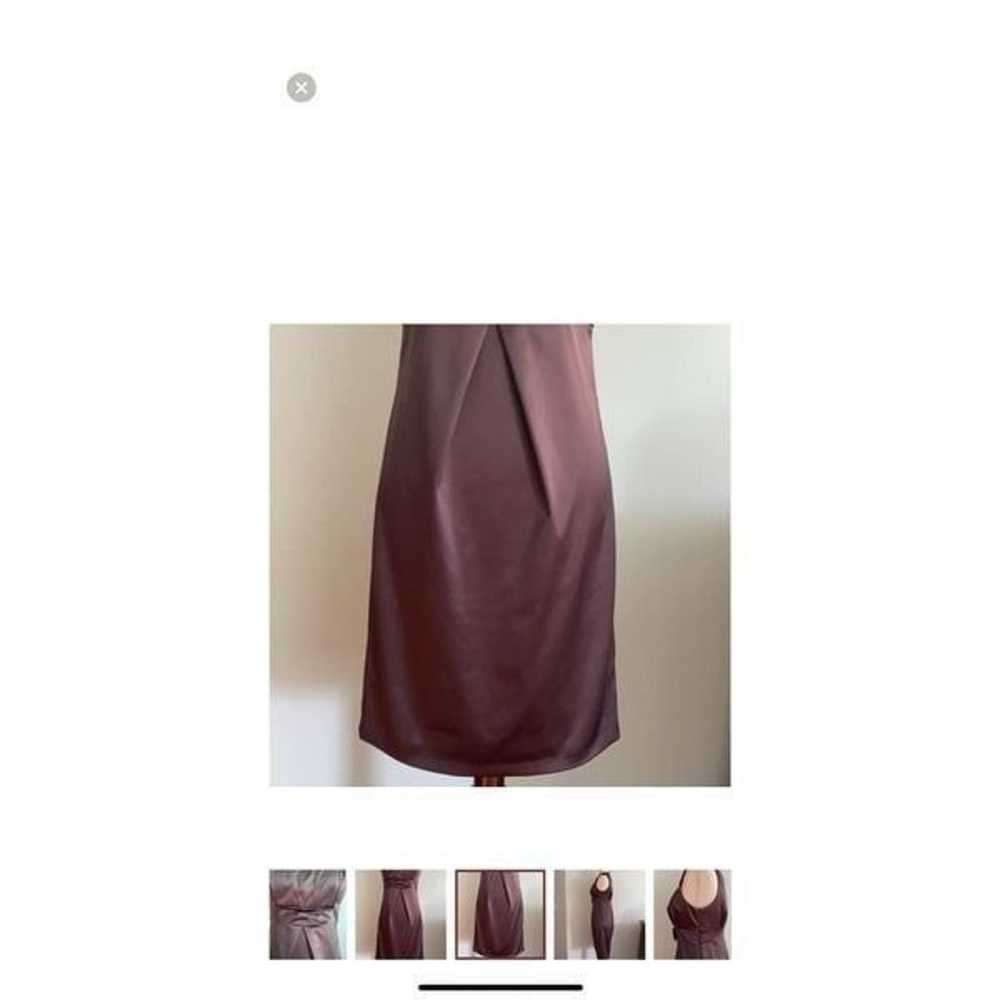 BCBG Women’s Size 10 Vintage Dress Brown Satin Sl… - image 9