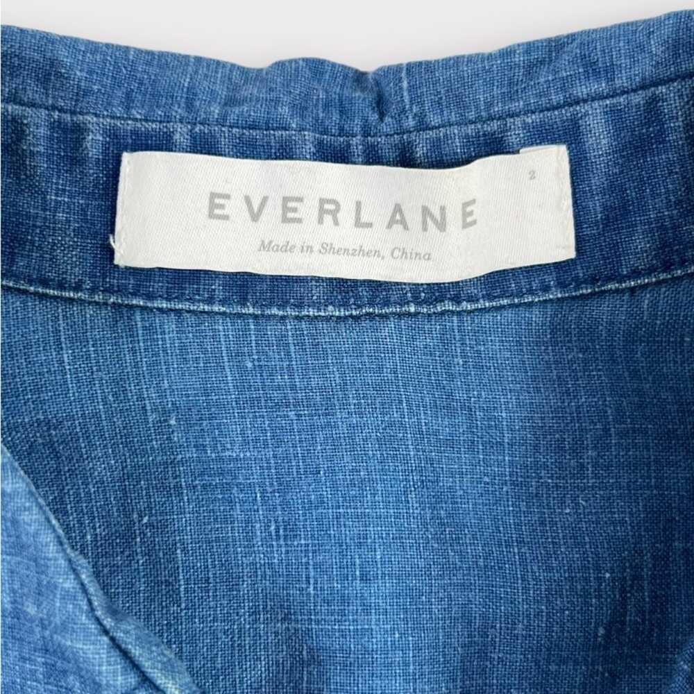 Everlane Linen Chambray Shirt Dress Size 2 - image 5